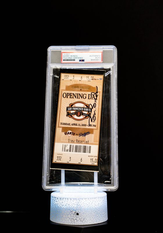 Opening Day Game Ticket San Francisco Giants Tuesday April 11, 2000 Autographed by Barry Bonds