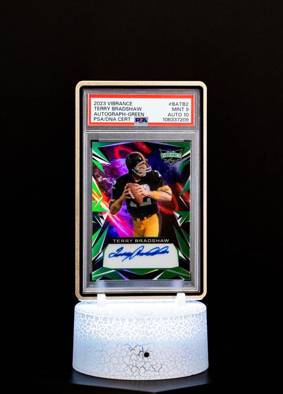 2023 Vibrance Green Terry Bradshaw Auto SN8/9 PSA Mint 9 Auto 10 #BATB2