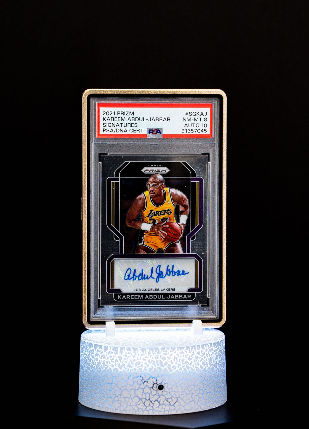 2021 Prizm Signatures Kareem Abdul-Jabbar Auto PSA NM-MT 8 Auto 10 #SGKAJ