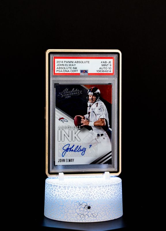 2014 Panini Absolute Ink Autograph John Elway PSA Mint 9 Auto 10 #AB-JE