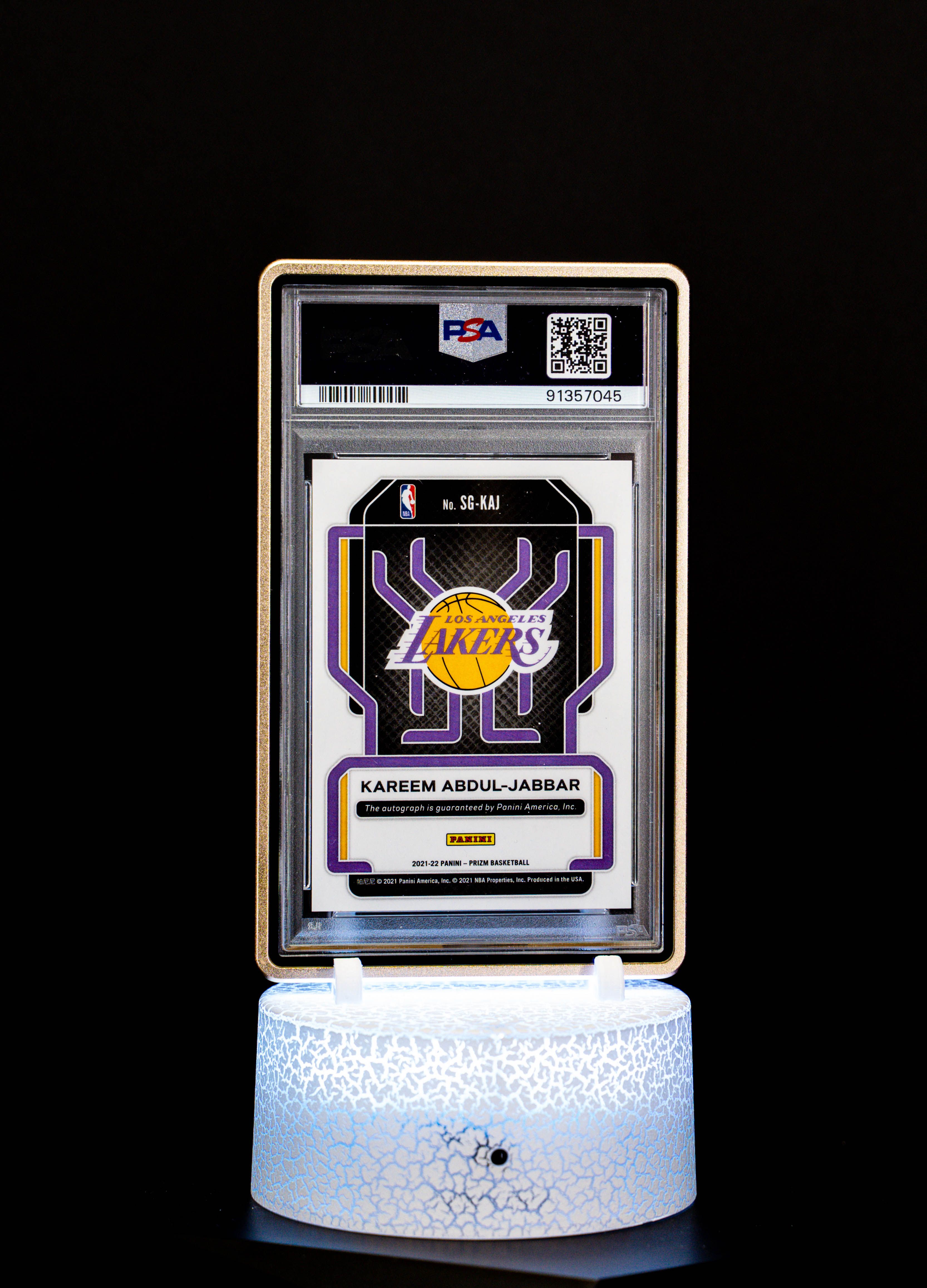 2021 Prizm Signatures Kareem Abdul-Jabbar Auto PSA NM-MT 8 Auto 10 #SGKAJ