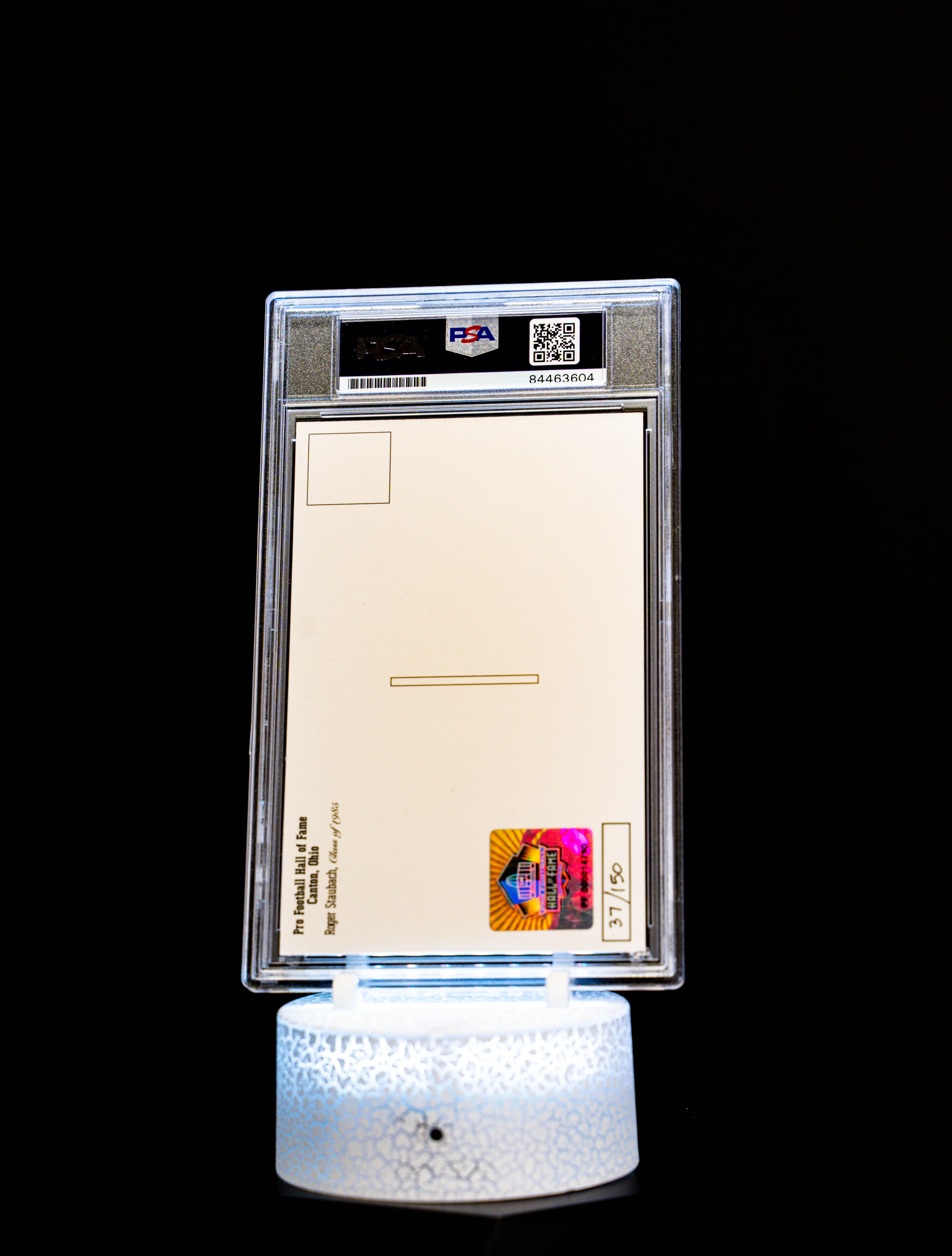 Class of 1985 Postcard Roger Staubach (Medium Card) #37/150 – PSA MINT 9