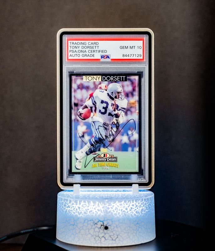 1996 Jimmy Dean All-Time Greats Tony Dorsett (No #) PSA Auto GEM MT 10