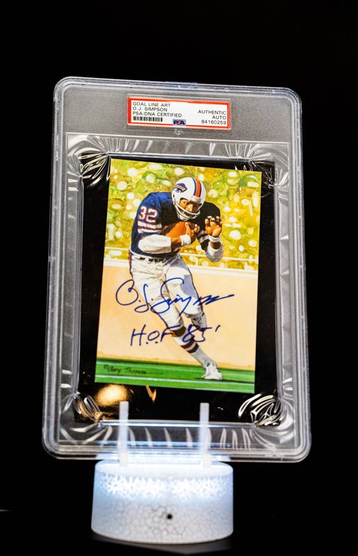 1994 H.O.F. Cards Hall of Fame Signature Series O.J. Simpson Auto (SN: 1670/5000) Large Sized Card