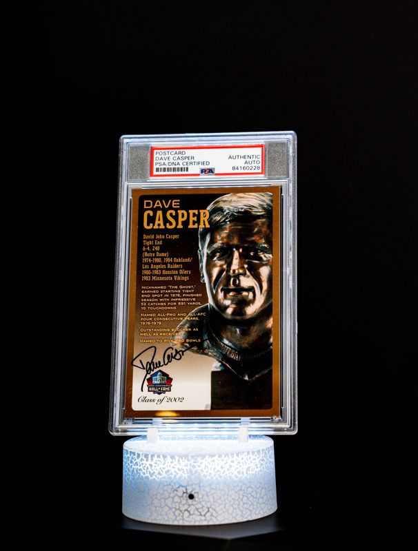 Class of 2002 Post Card Dave Casper (Medium Card) 134/150 (PSA: Authentic Auto PSA: #84160228)