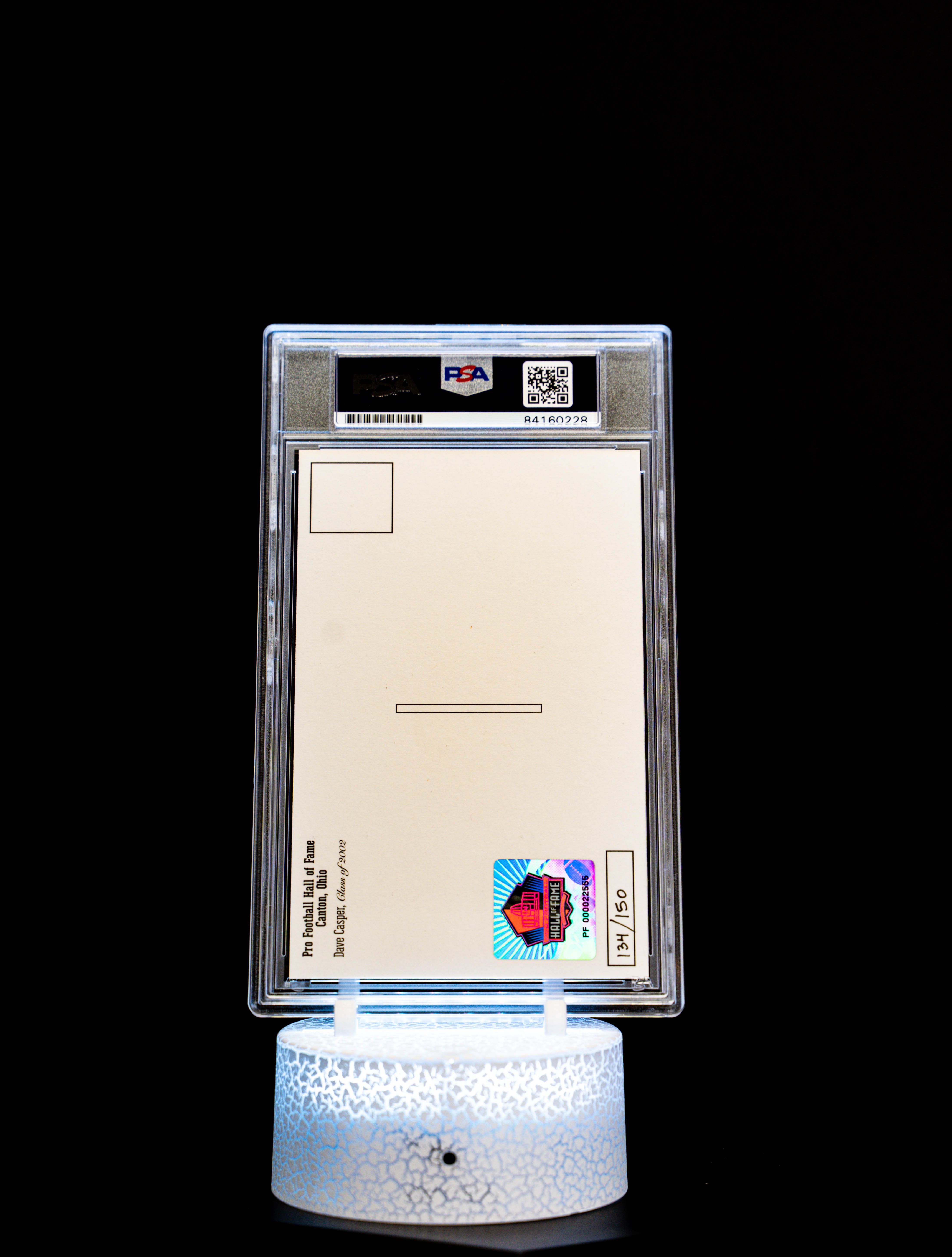 Class of 2002 Post Card Dave Casper (Medium Card) 134/150 (PSA: Authentic Auto PSA: #84160228)