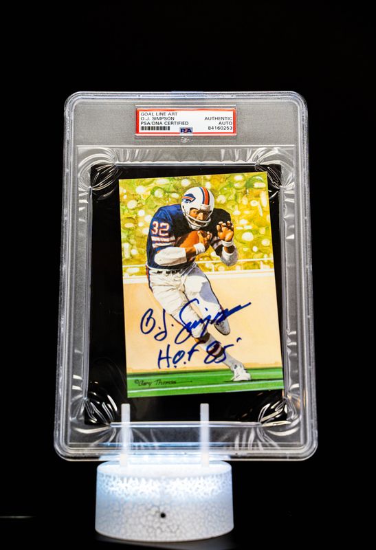 1994 H.O.F. Cards Hall of Fame Signature Series O.J. Simpson Auto (SN: 2130/5000) Large Sized Card
