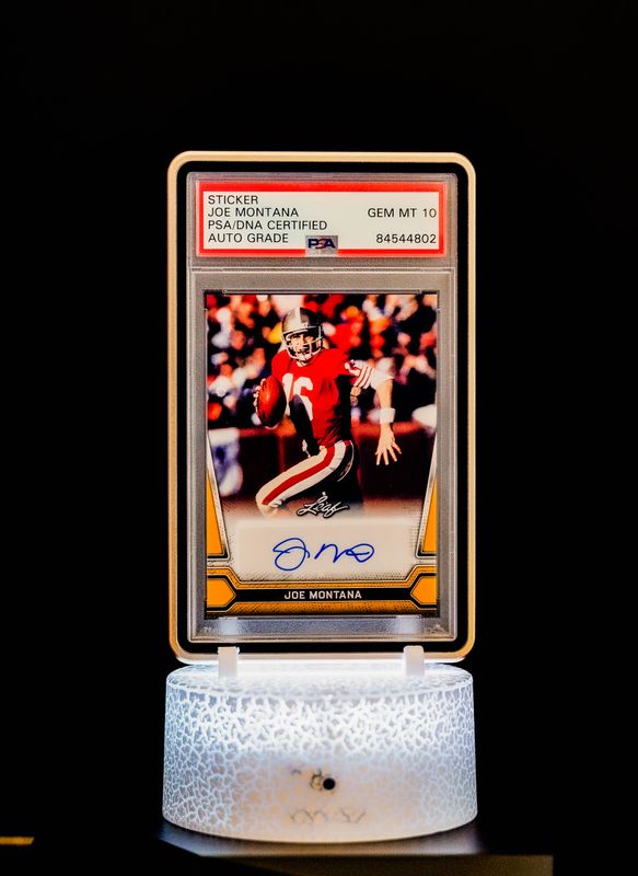 2021 Leaf Multi-Sport Gold Auto Joe Montana #BA-JM1 PSA GEM MT 10, Auto 10