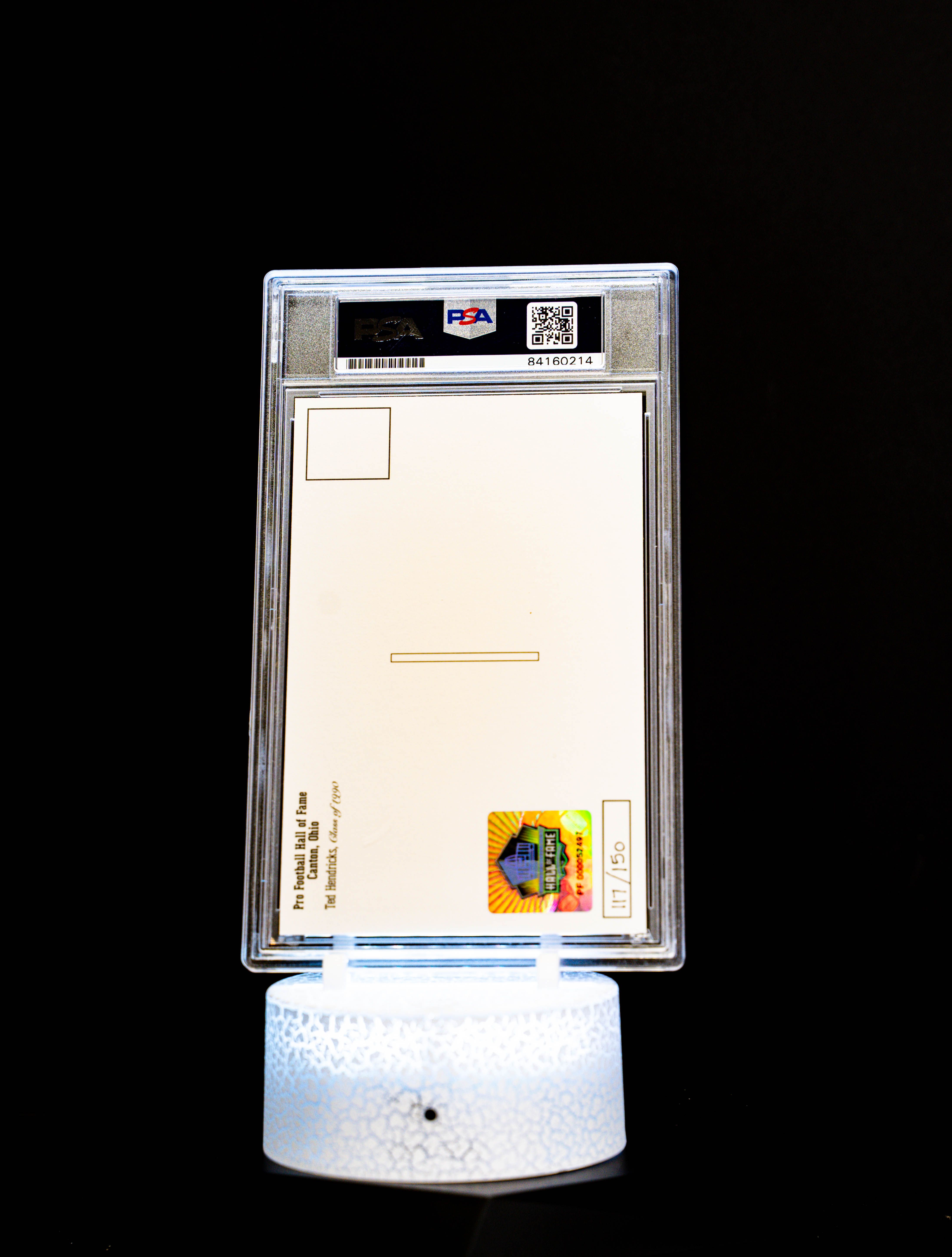 Class of 1990 Post Card Ted Hendricks (Medium Card) 117/150 (PSA: Authentic Auto PSA: #84160214)