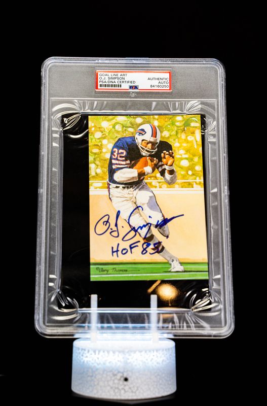 1994 H.O.F. Cards Hall of Fame Signature Series O.J. Simpson Auto (SN: 1609/5000) Large Sized Card