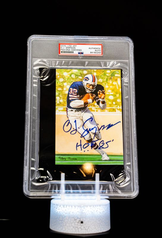1994 H.O.F. Cards Hall of Fame Signature Series O.J. Simpson Auto (SN: 4292/5000) Large Sized Card