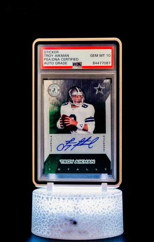 2012 Panini Totally Certified Immortals Troy Aikman Auto #150 (SN: 2/5) PSA GEM MT 10, Auto 10