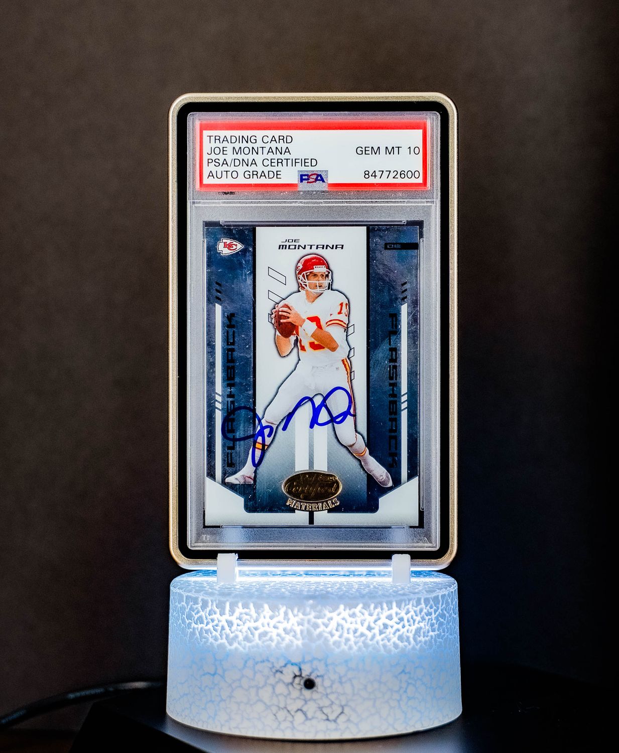 2004 Donruss Leaf Certified Materials Flashback Joe Montana #137 PSA GEM MT 10, Auto 10