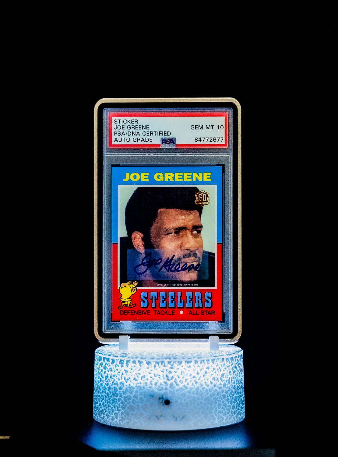 2015 Topps 60th Anniversary Autographs Joe Greene #T6ORA-JG PSA GEM MT 10, Auto 10
