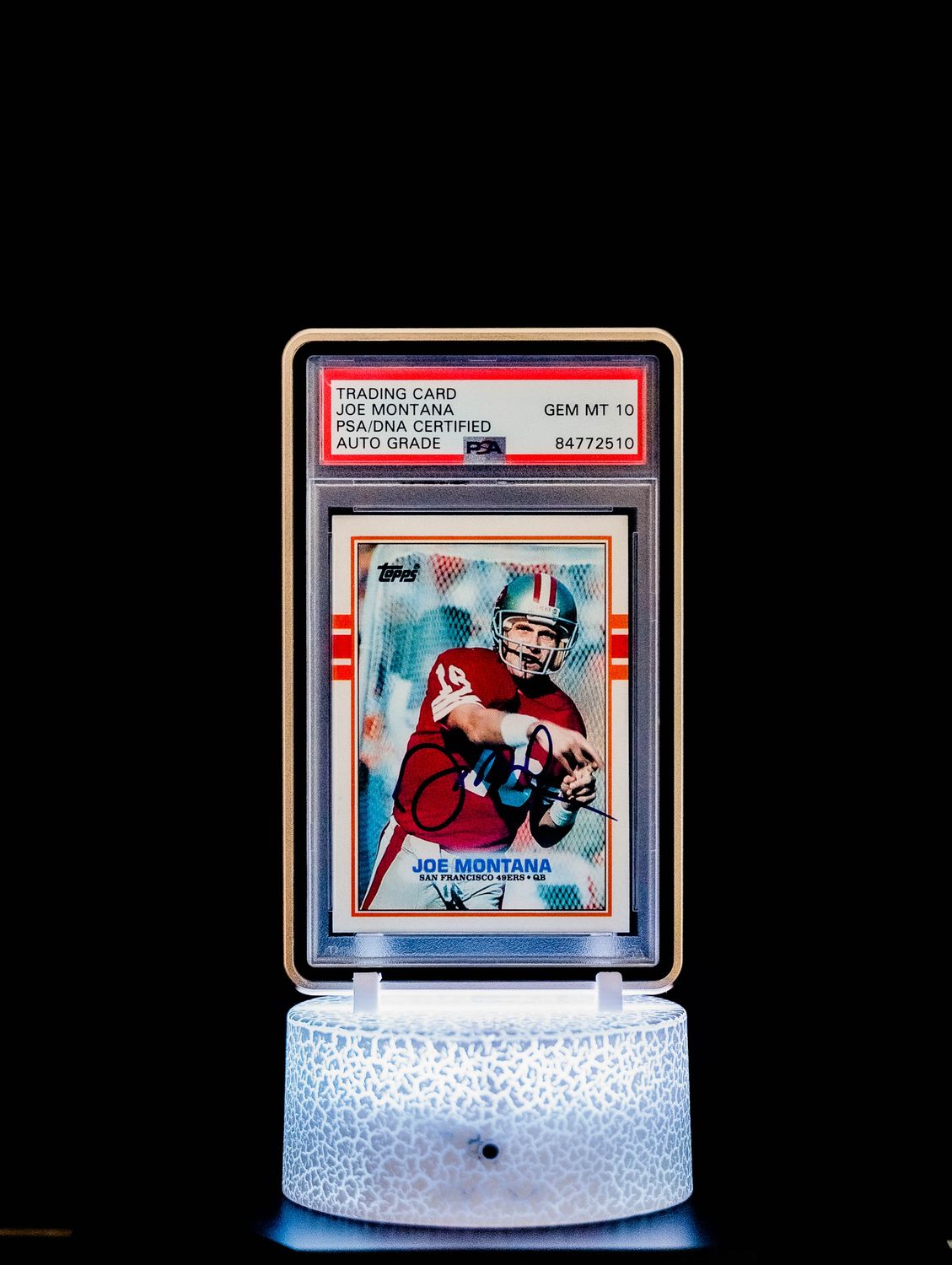 1989 Topps Joe Montana Auto #12 PSA GEM MT 10, Auto 10