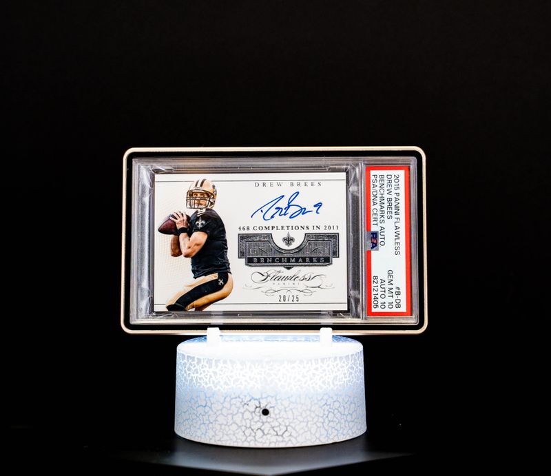 2015 Panini Flawless Benchmark Autographs Drew Brees (SN: 20/25) #B-DB – PSA GEM MT 10, Auto 10 (PSA Cert #82121405)