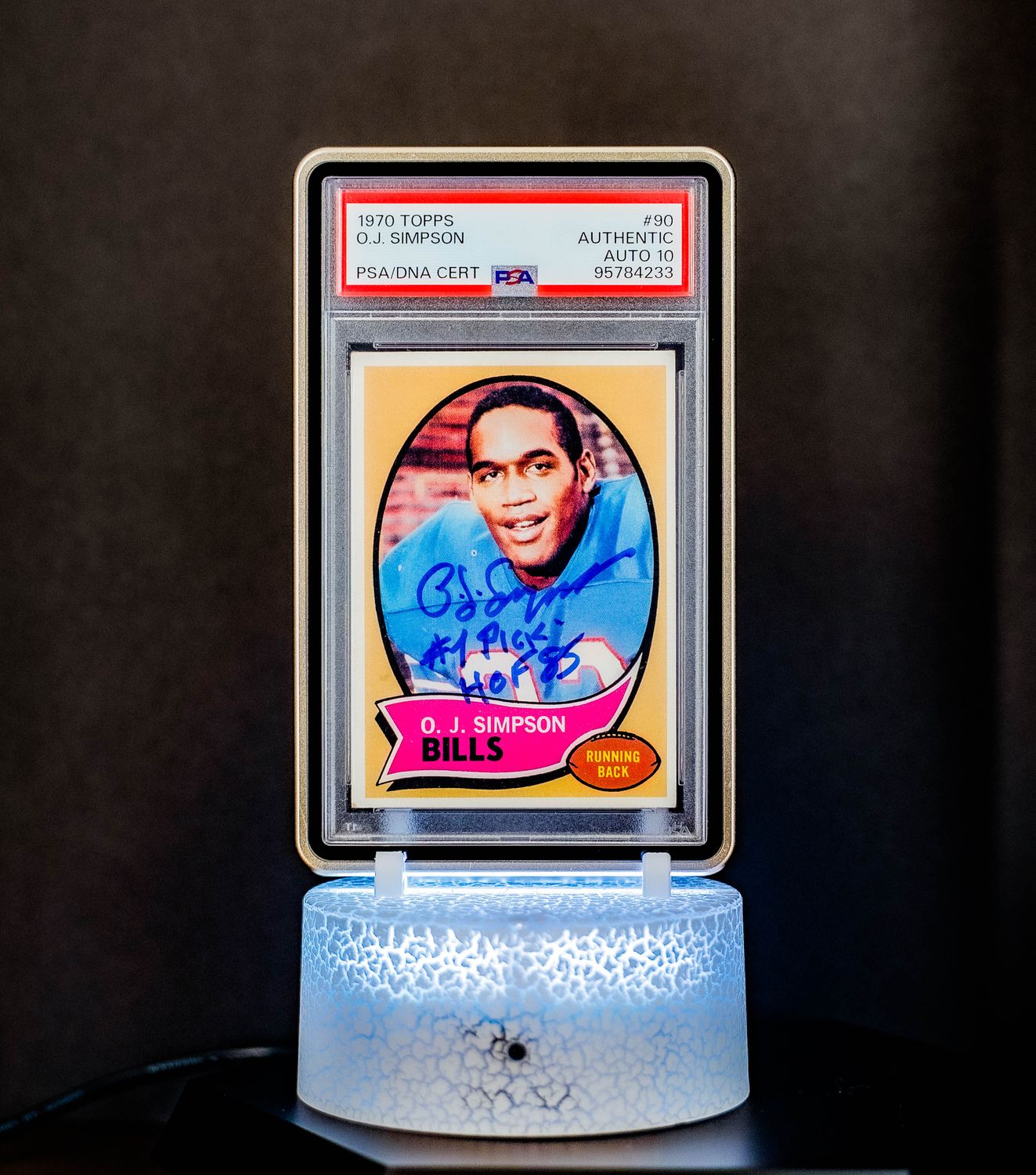 1970 Topps O.J. Simpson #90 (PSA GEM MT 10 Auto Grade PSA: #95784233)