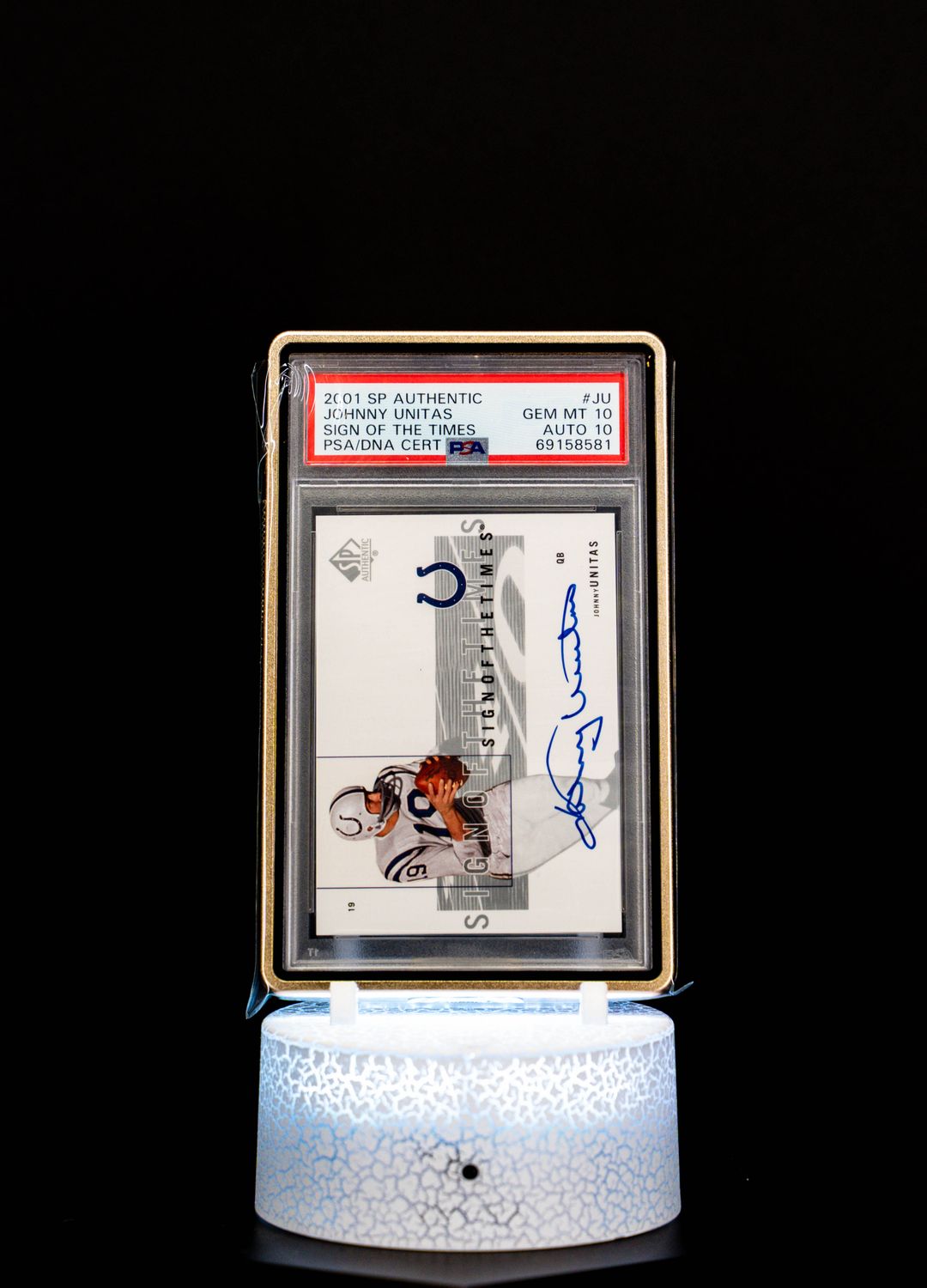 2001 SP Authentic Signs of the Times Autographed Johnny Unitas #JU – PSA GEM MT 10, Auto 10 (PSA Cert #69158581)