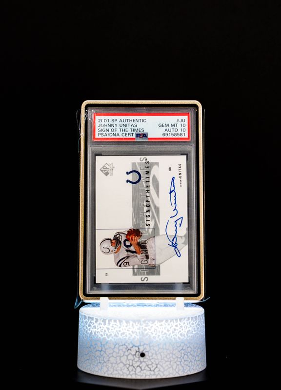 2001 SP Authentic Signs of the Times Autographed Johnny Unitas #JU – PSA GEM MT 10, Auto 10 (PSA Cert #69158581)