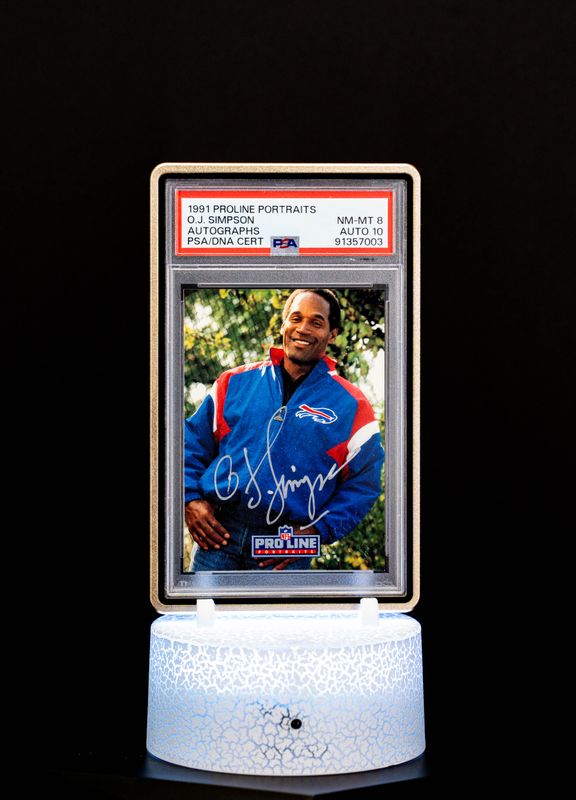 1991 Pro Line Portraits O.J. Simpson Autograph PSA NM-MT 8 Auto 10 (No Card #)