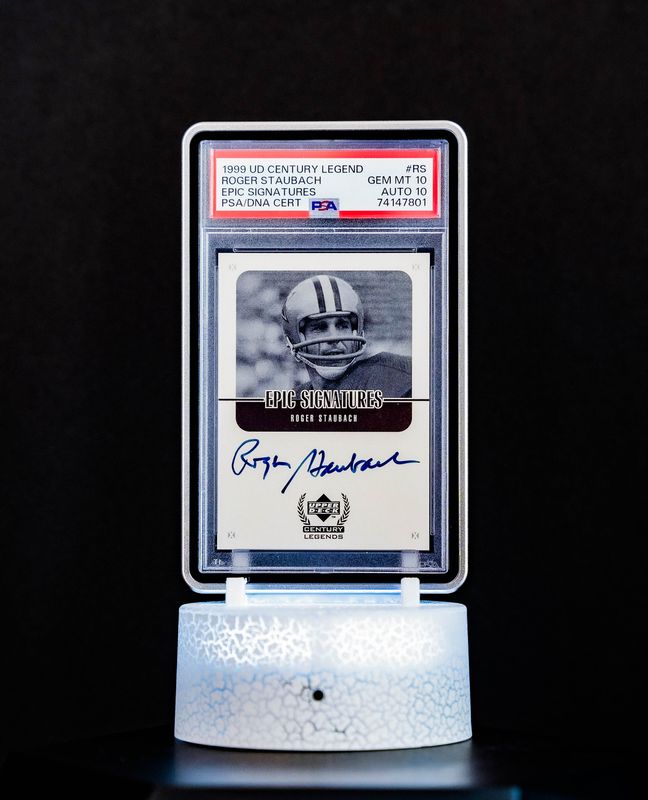 1999 UD Century Legend Epic Signatures Roger Staubach #RS – PSA GEM MT 10, Auto 10 (PSA Cert #74147801)