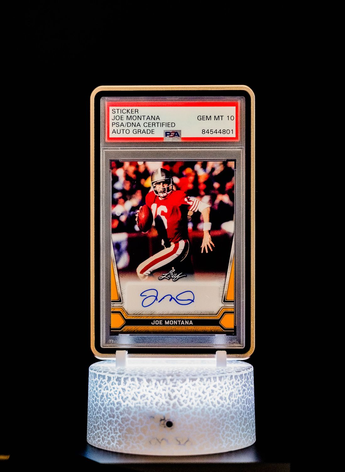 2021 Leaf Multi-Sport Gold Auto Joe Montana #BA-JM1 PSA GEM MT 10, Auto 10