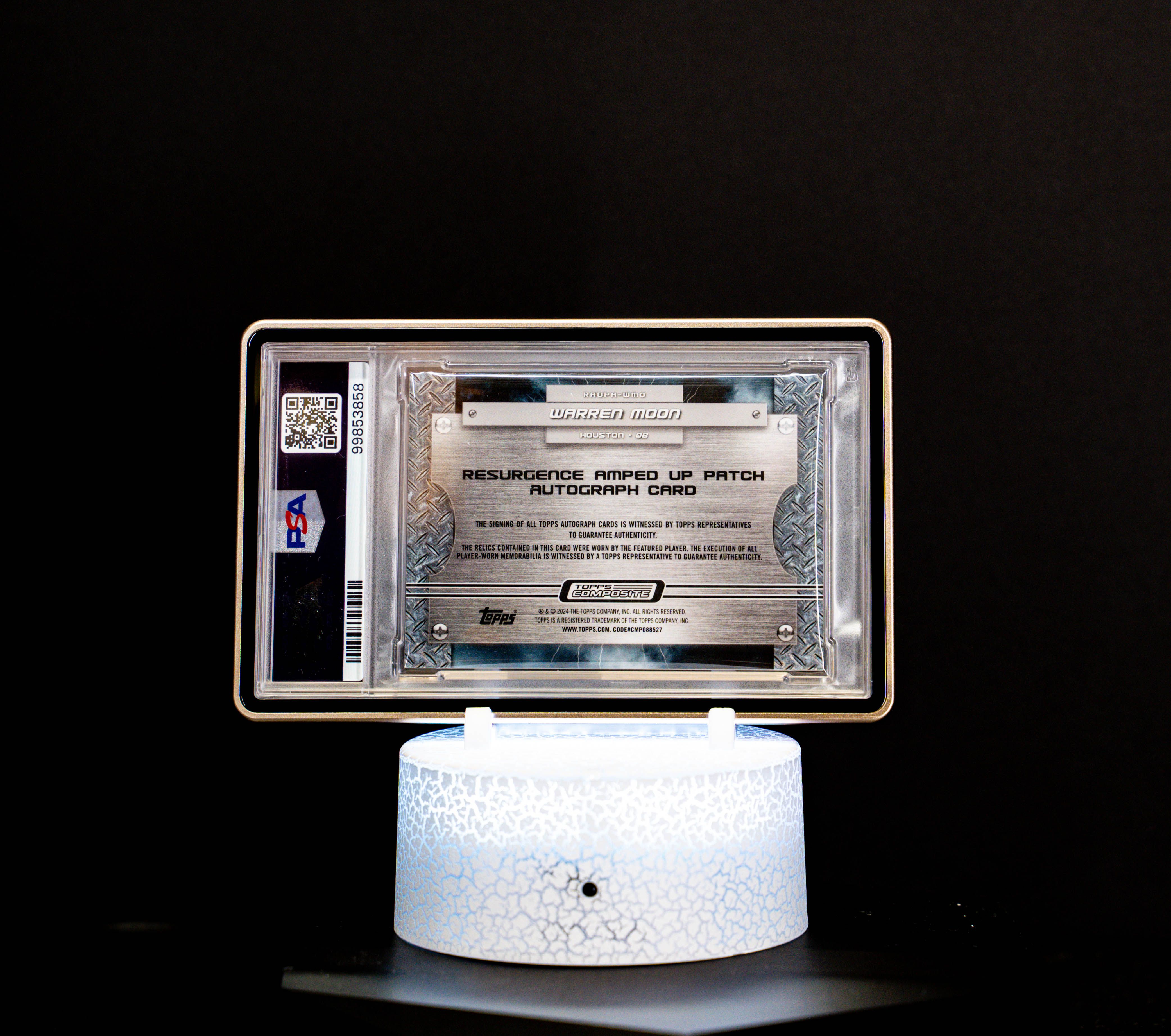 2023 Topps Composite Amped Up Autographs Lime Green Power Surge Warren Moon (SN: 15/20) #WMO – PSA GEM MT 10, Auto 10 (PSA Cert #99853858)