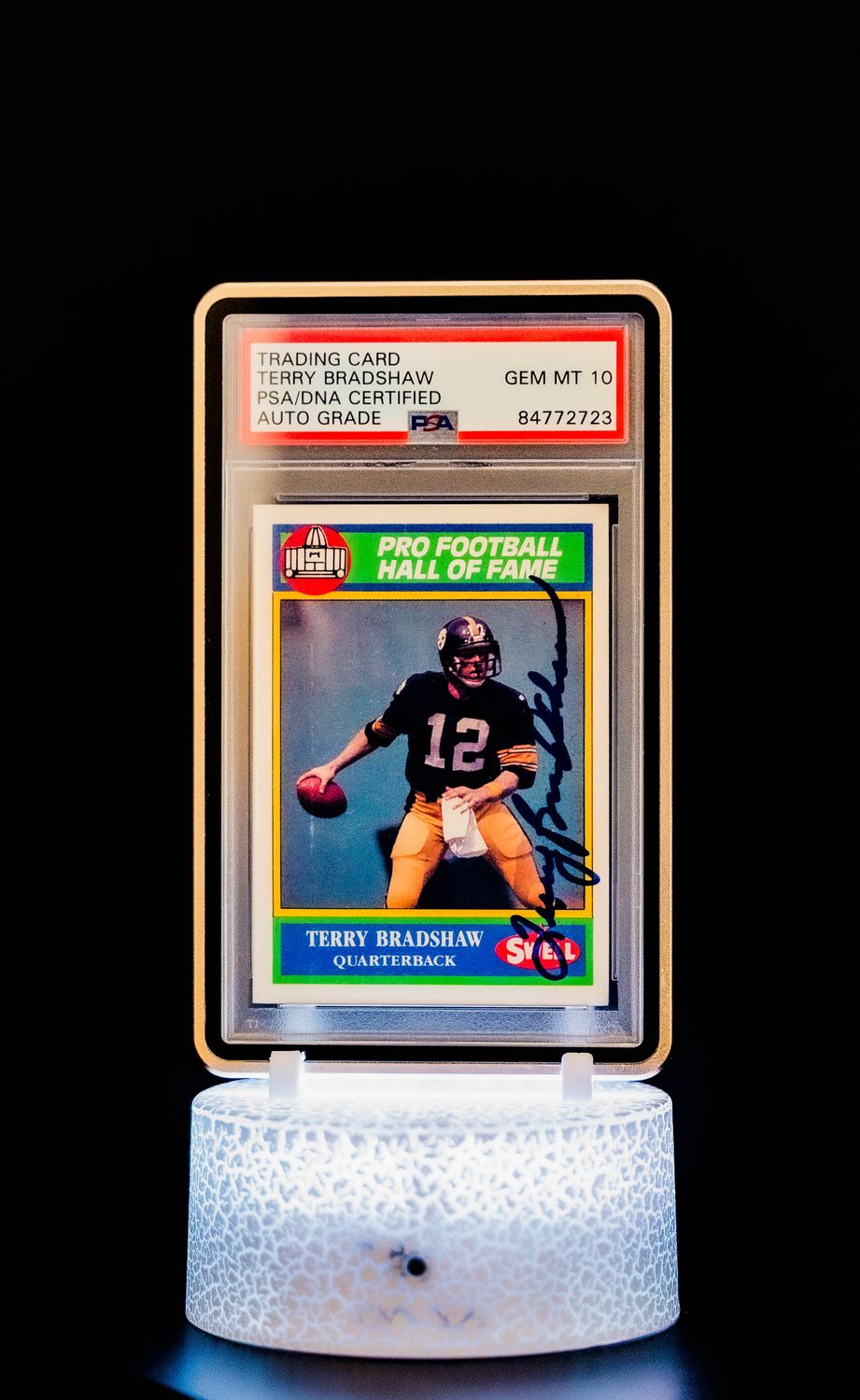 1990 Swell CMC Pro Football Hall of Fame Terry Bradshaw Auto #1 PSA GEM MT 10, Auto 10