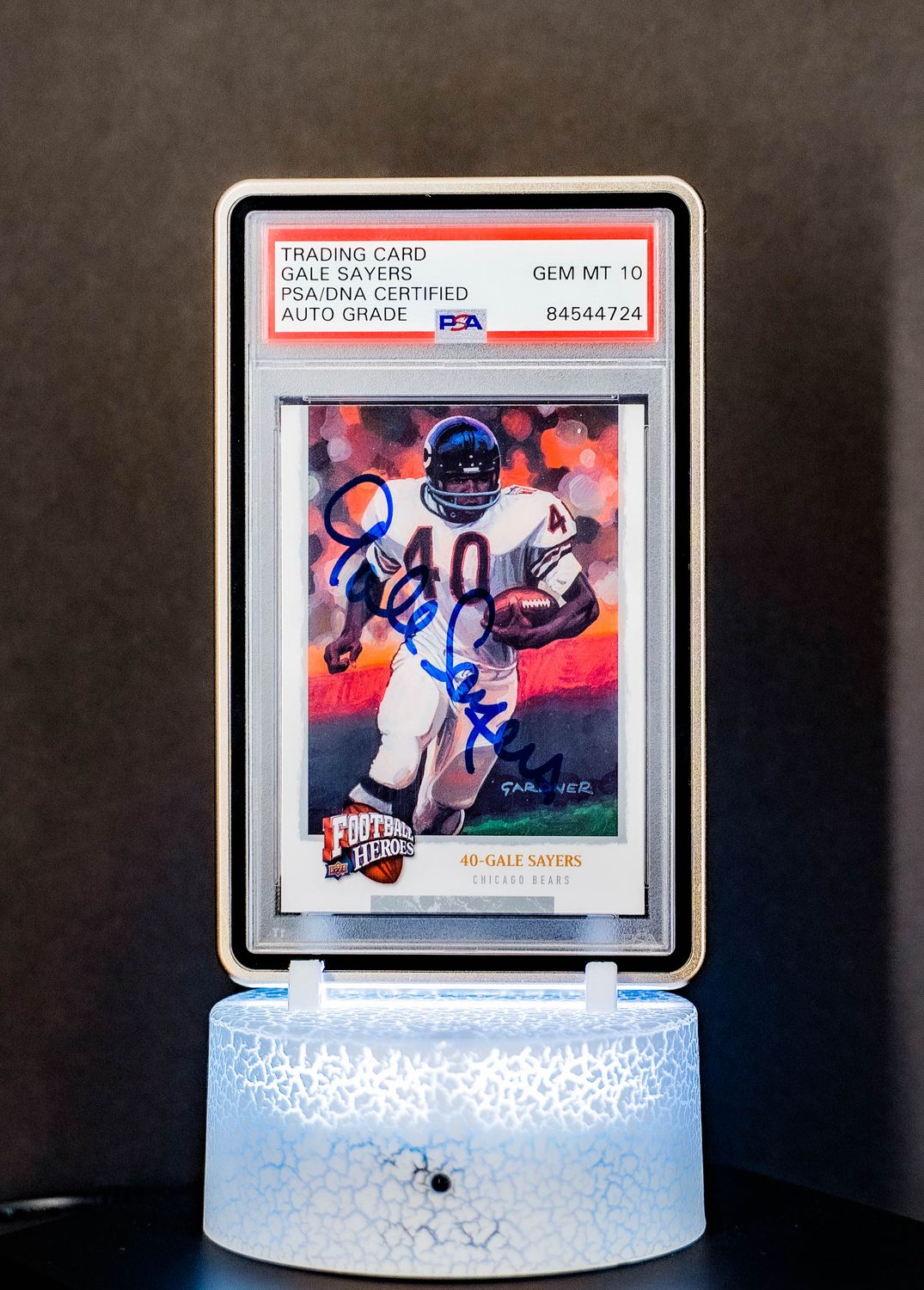 2008 Upper Deck Football Heroes Gale Sayers #243 PSA GEM MT 10, Auto 10
