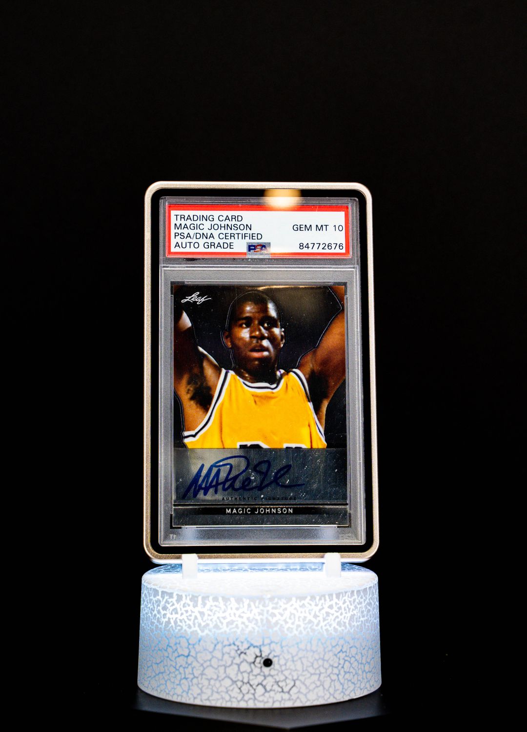 2013 Leaf Basketball Autographed Magic Johnson #BA-MJ1 PSA GEM MT 10, Auto 10