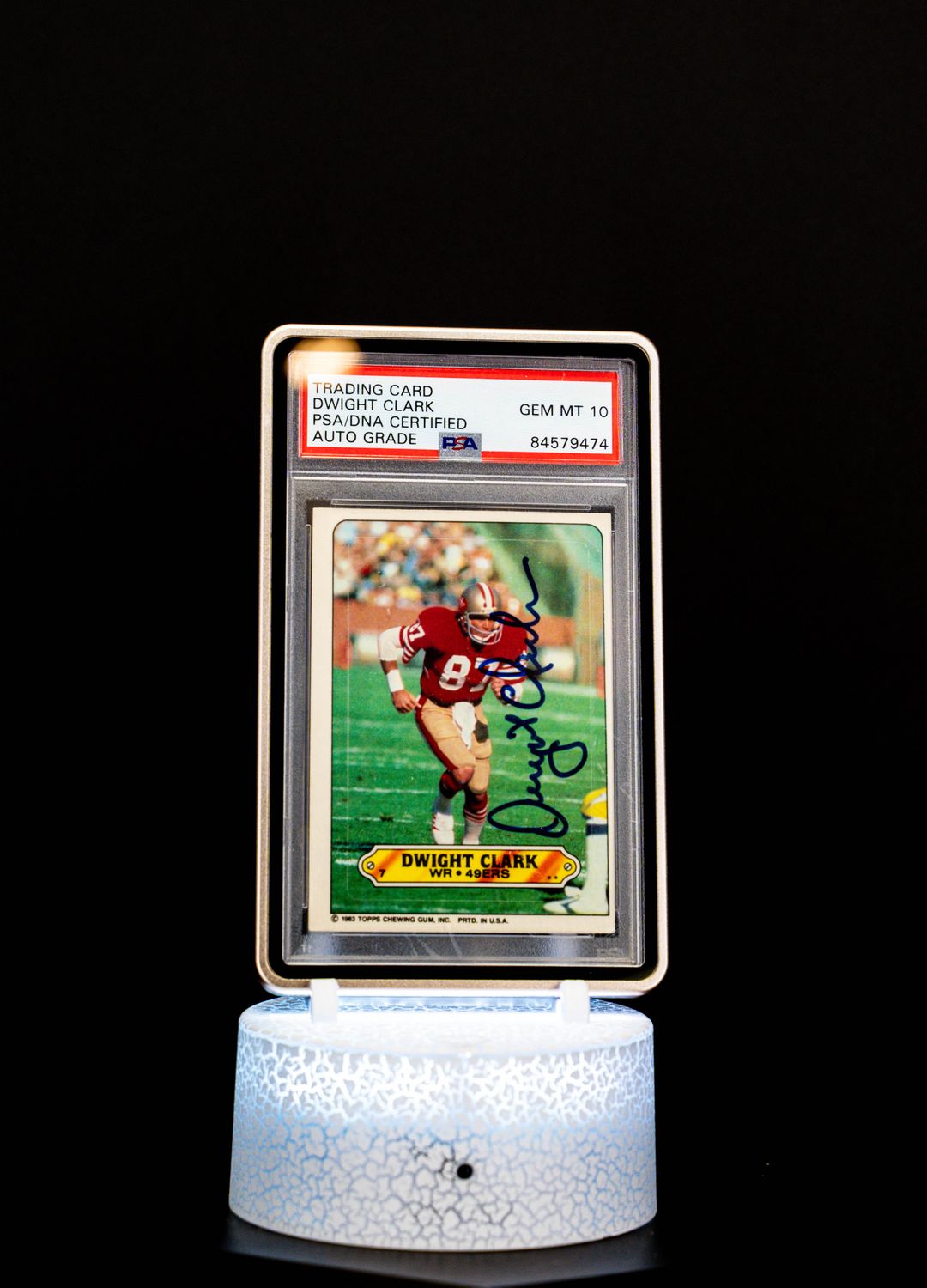 1983 Topps Autographed Dwight Clark #No Number PSA GEM MT 10, Auto 10