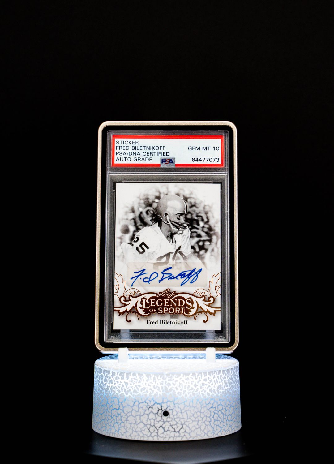 2015 Leaf Legends of Sport Fred Biletnikoff #BA-FB1 PSA Auto GEM MT 10 (84477073)