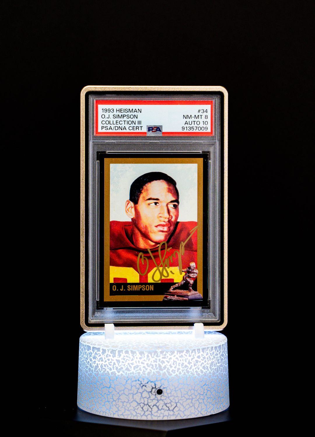 1993 Heisman Collection III O.J. Simpson Autograph PSA NM-MT 8 Auto 10 #34