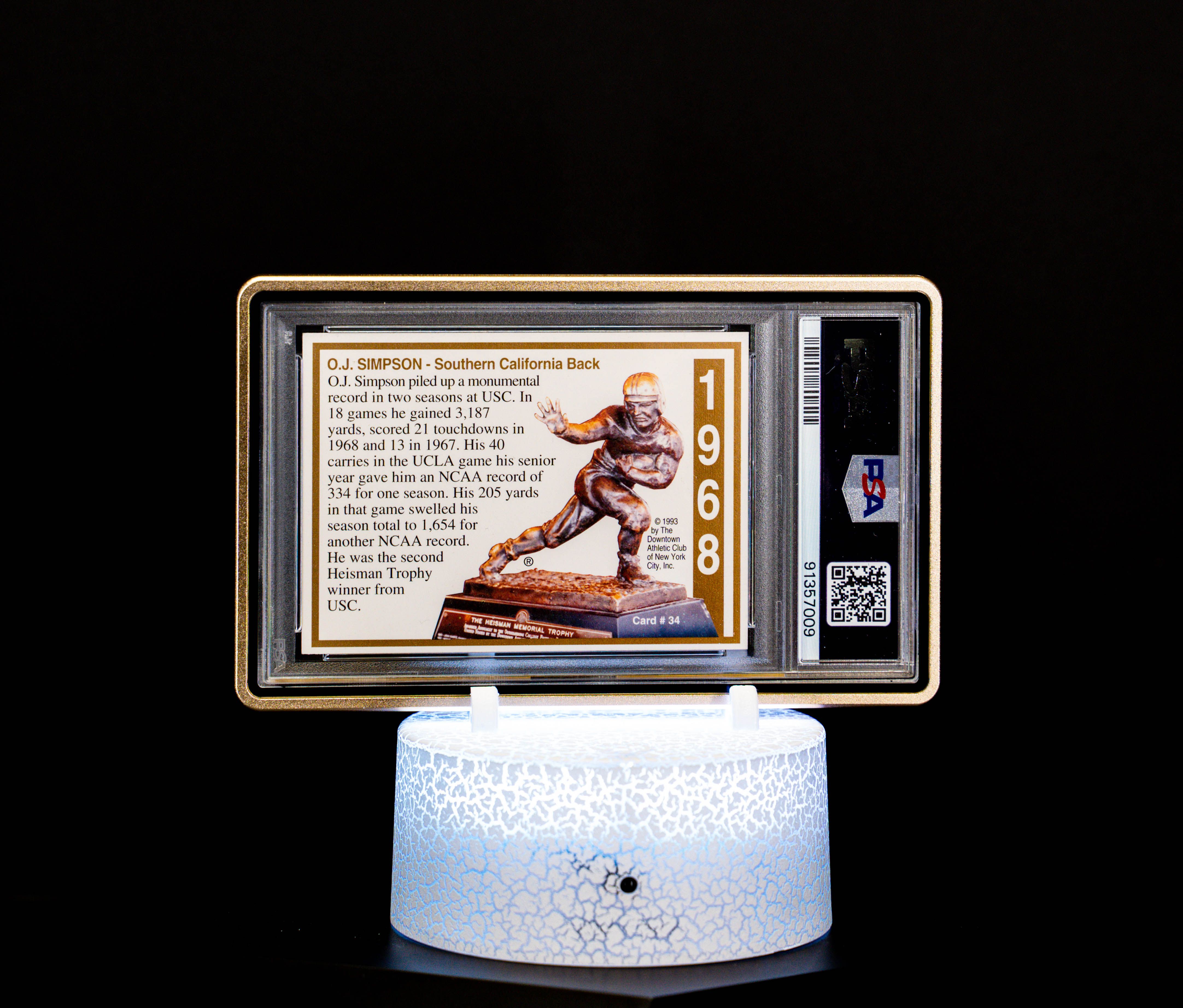 1993 Heisman Collection III O.J. Simpson Autograph PSA NM-MT 8 Auto 10 #34