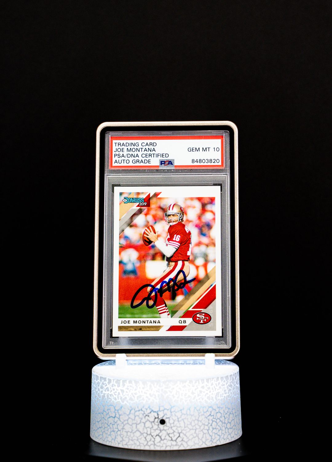 2019 Panini Donruss Autographed Joe Montana #226 PSA GEM MT 10, Auto 10
