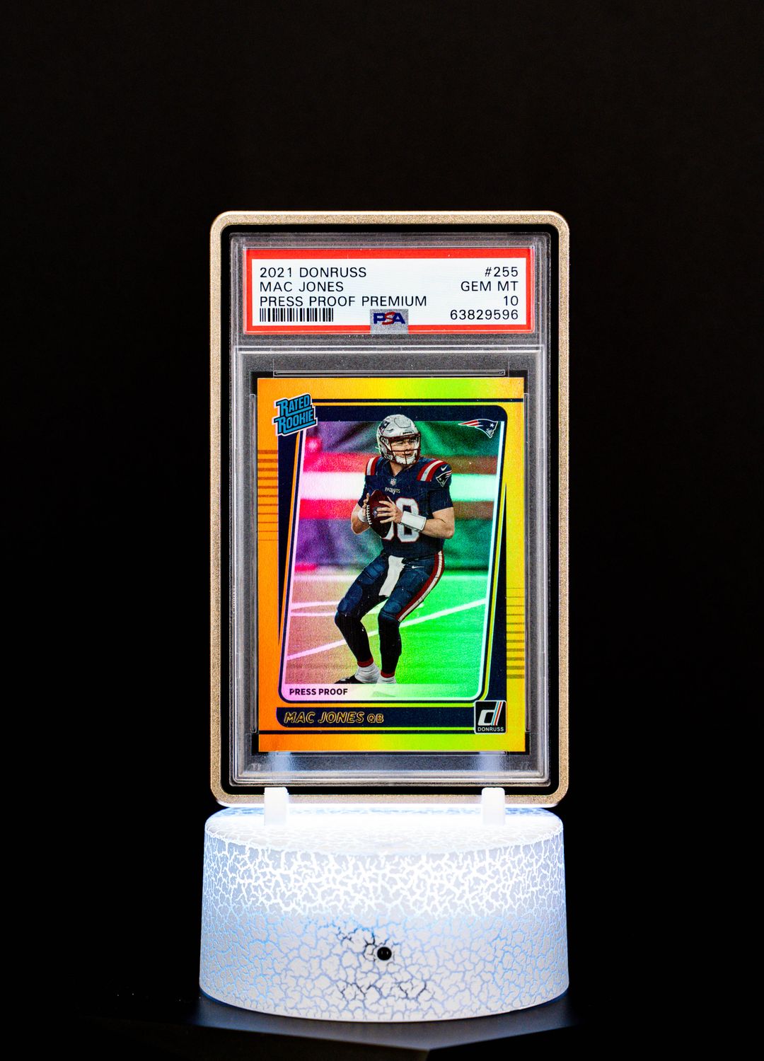 2021 Donruss Press Room Premium (No Autograph), Mac Jones #255 (PSA Gem Mint 10) – Cert #63829596