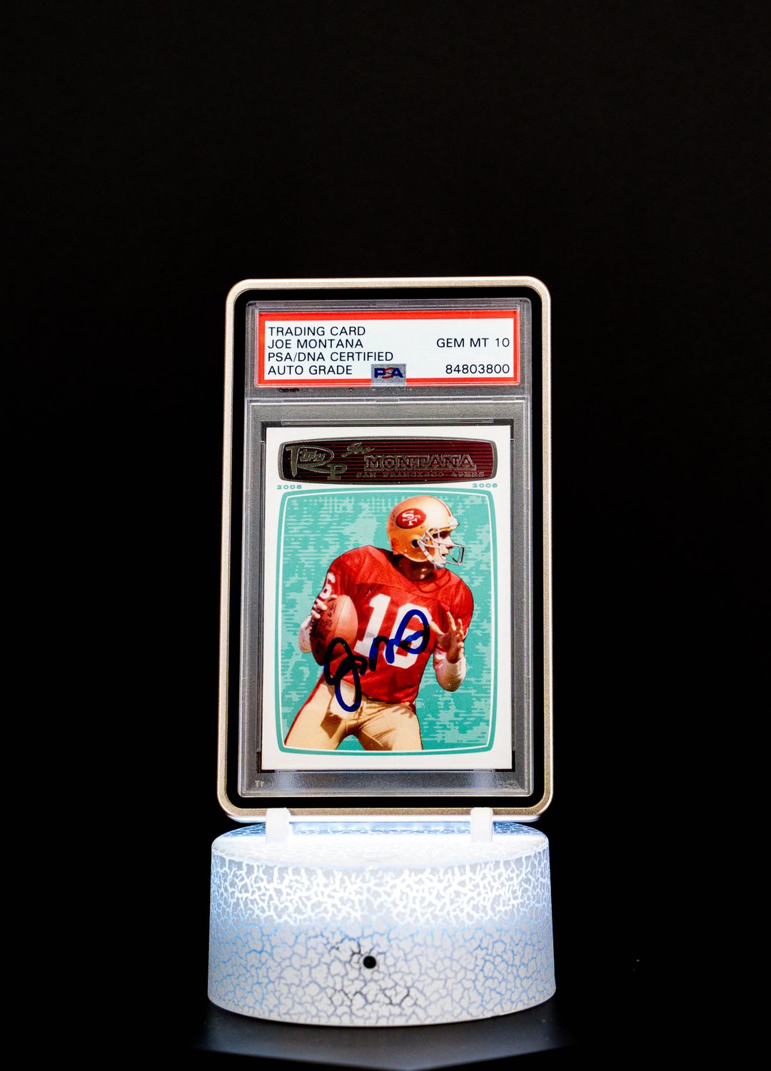 2006 Topps NFL Progression Autographed Joe Montana #160 PSA GEM MT 10, Auto 10
