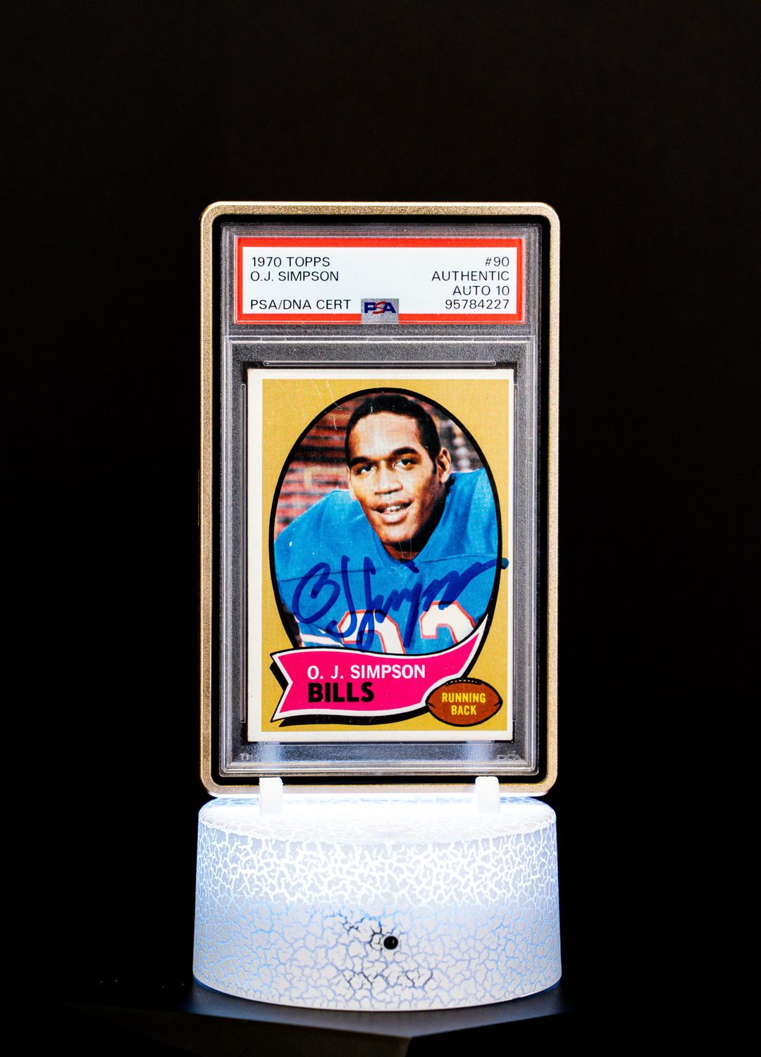 1970 Topps O.J. Simpson Autograph PSA Auto 10 #90