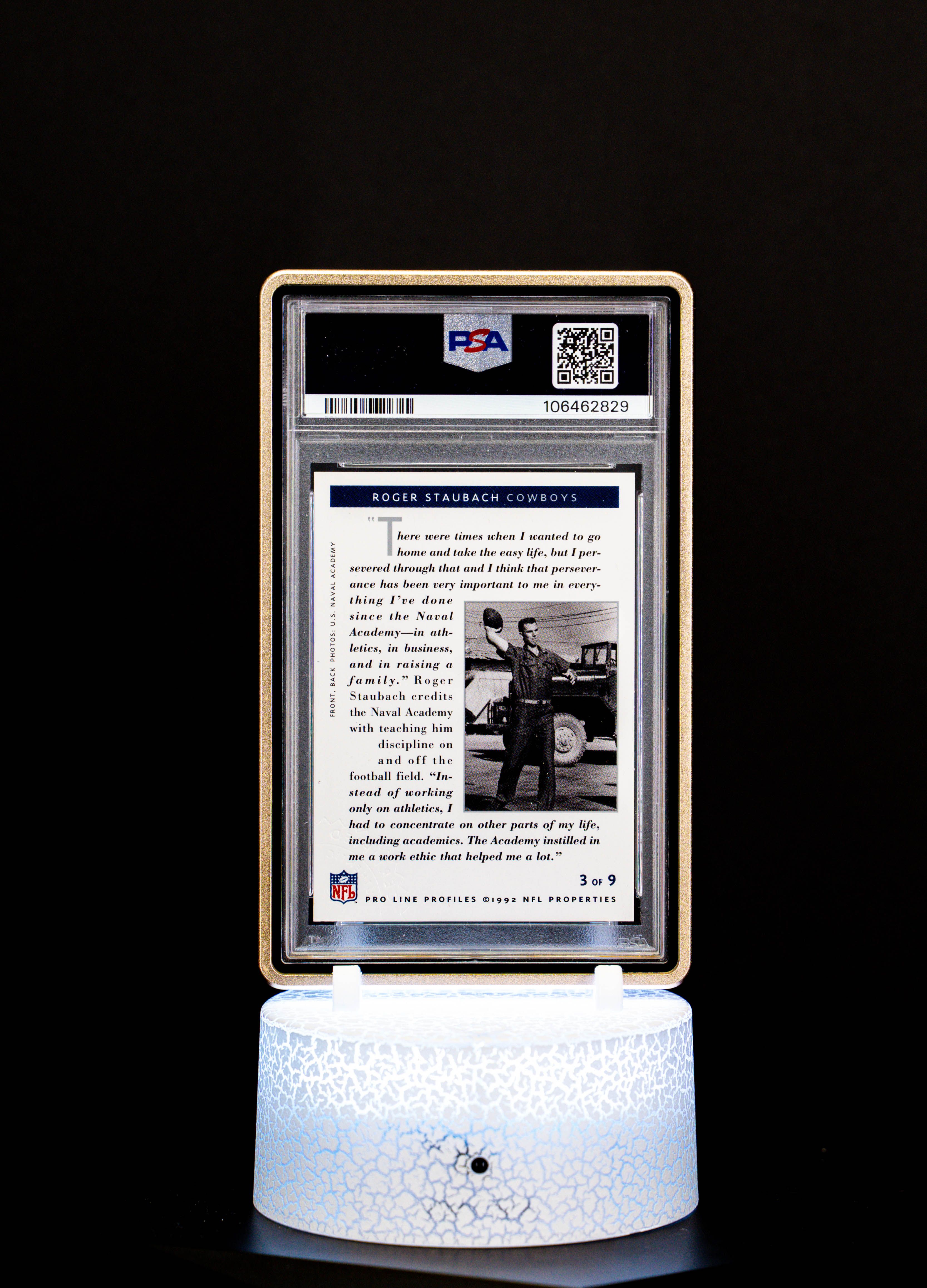 1992 Proline Profiles Roger Staubach Auto PSA NM-MT 8 Auto 10 #3