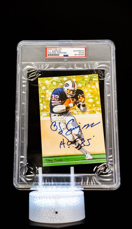 1994 H.O.F. Cards Hall of Fame Signature Series O.J. Simpson Auto (SN: 1619/5000) Large Sized Card