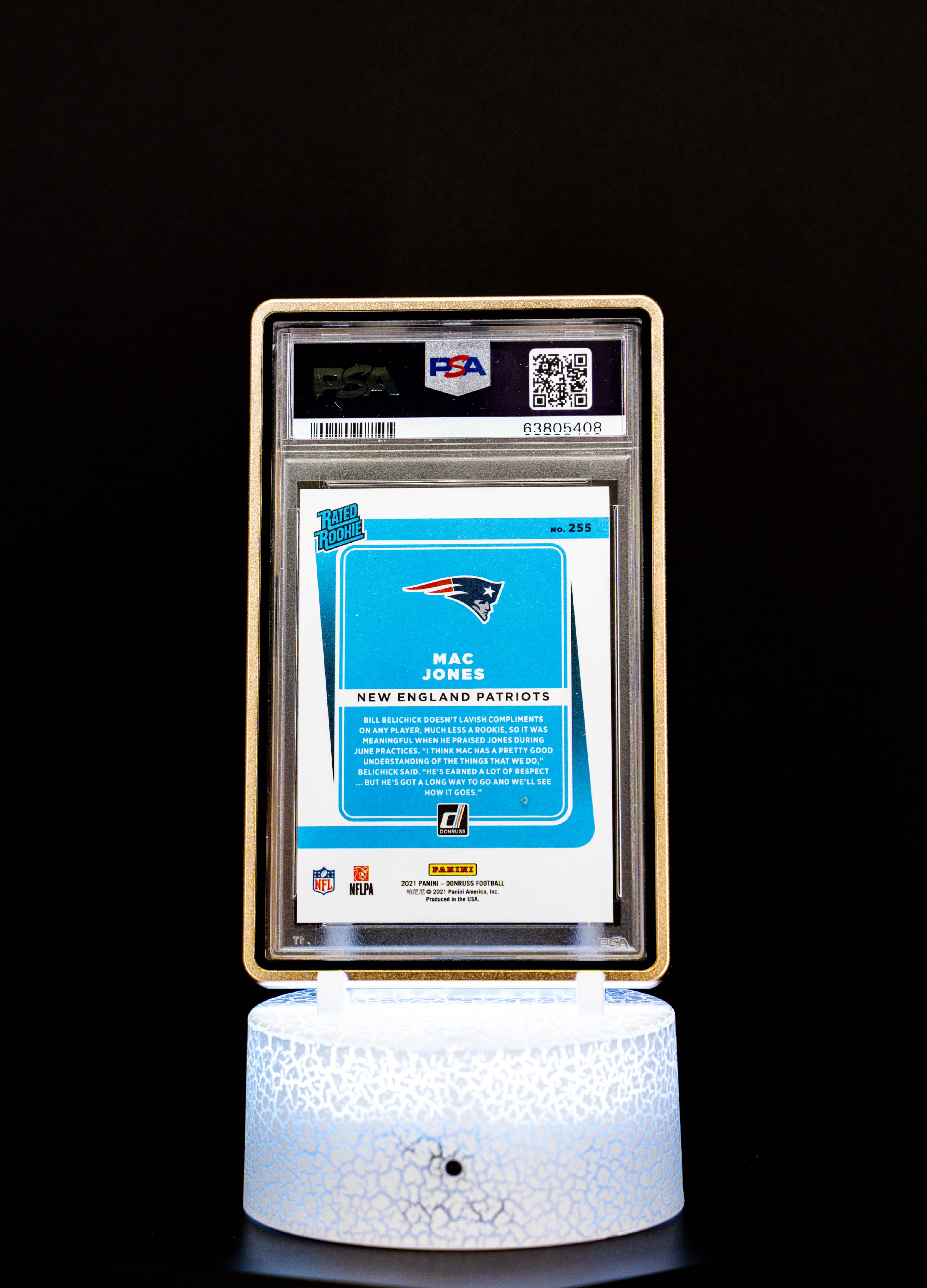 2021 Donruss Press Proof Premium Mac Jones PSA GEM MT 10 #255 (No Autograph)