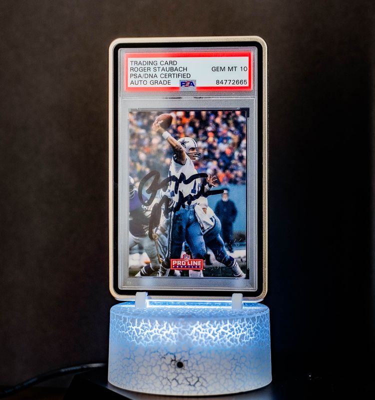 1992 Pro Line Profile Roger Staubach #6 of 9 PSA GEM MT 10, Auto 10