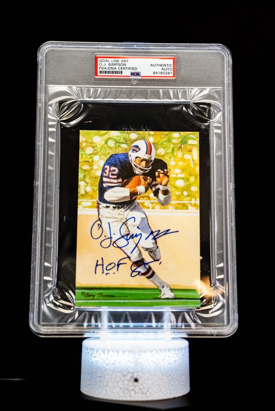 1994 H.O.F. Cards Hall of Fame Signature Series O.J. Simpson Auto (SN: 2293/5000) Large Sized Card