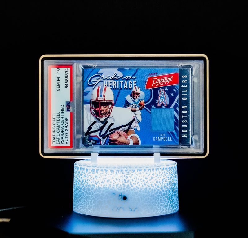 2020 Panini Prestige Gridiron Heritage Earl Campbell #GH-EC PSA GEM MT 10, Auto 10