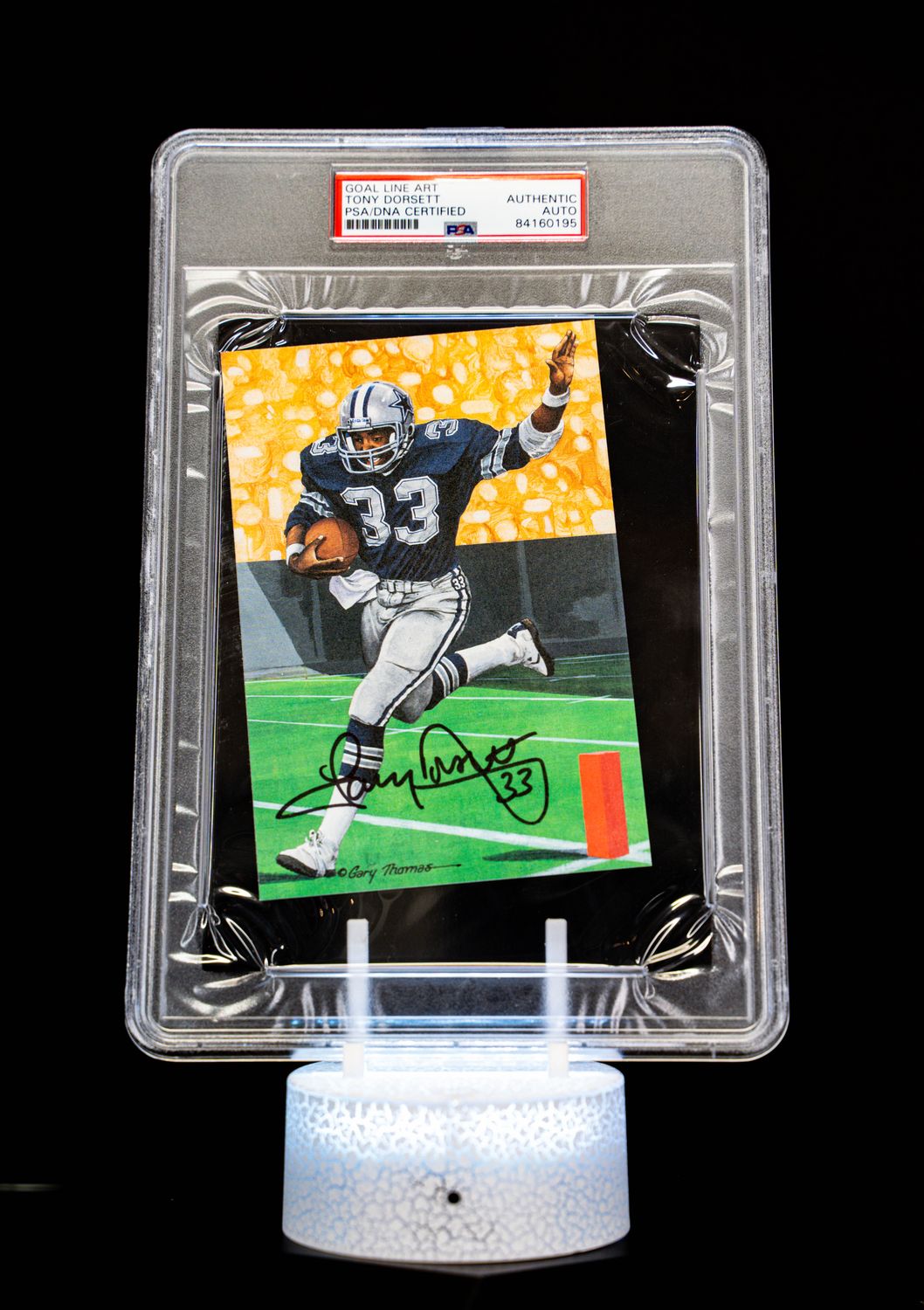 1994 H.O.F. Cards Hall of Fame Signature Series Tony Dorsett Auto (SN: 3165/5000) Large Sized Card