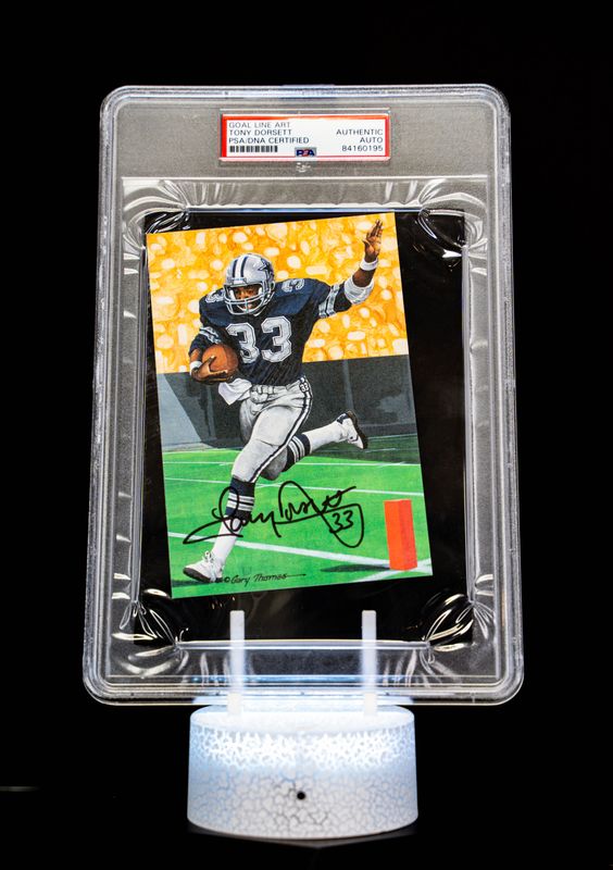 1994 H.O.F. Cards Hall of Fame Signature Series Tony Dorsett Auto (SN: 3165/5000) Large Sized Card