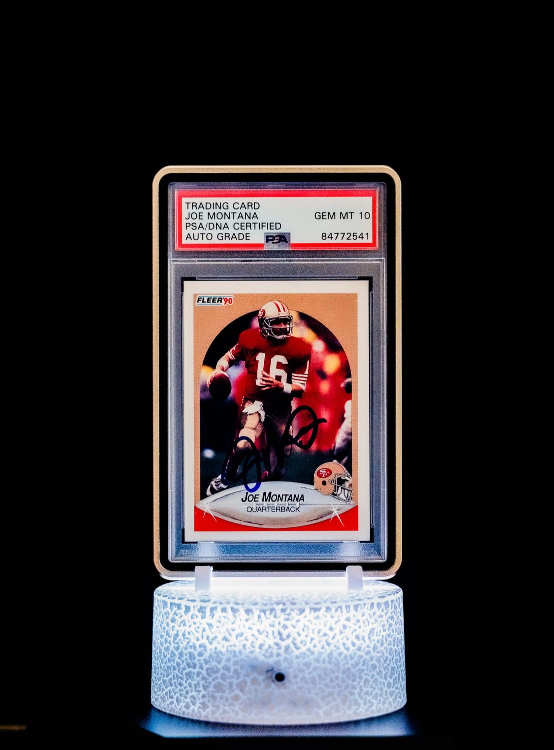 1990 Fleer Joe Montana Auto #10 PSA GEM MT 10, Auto 10