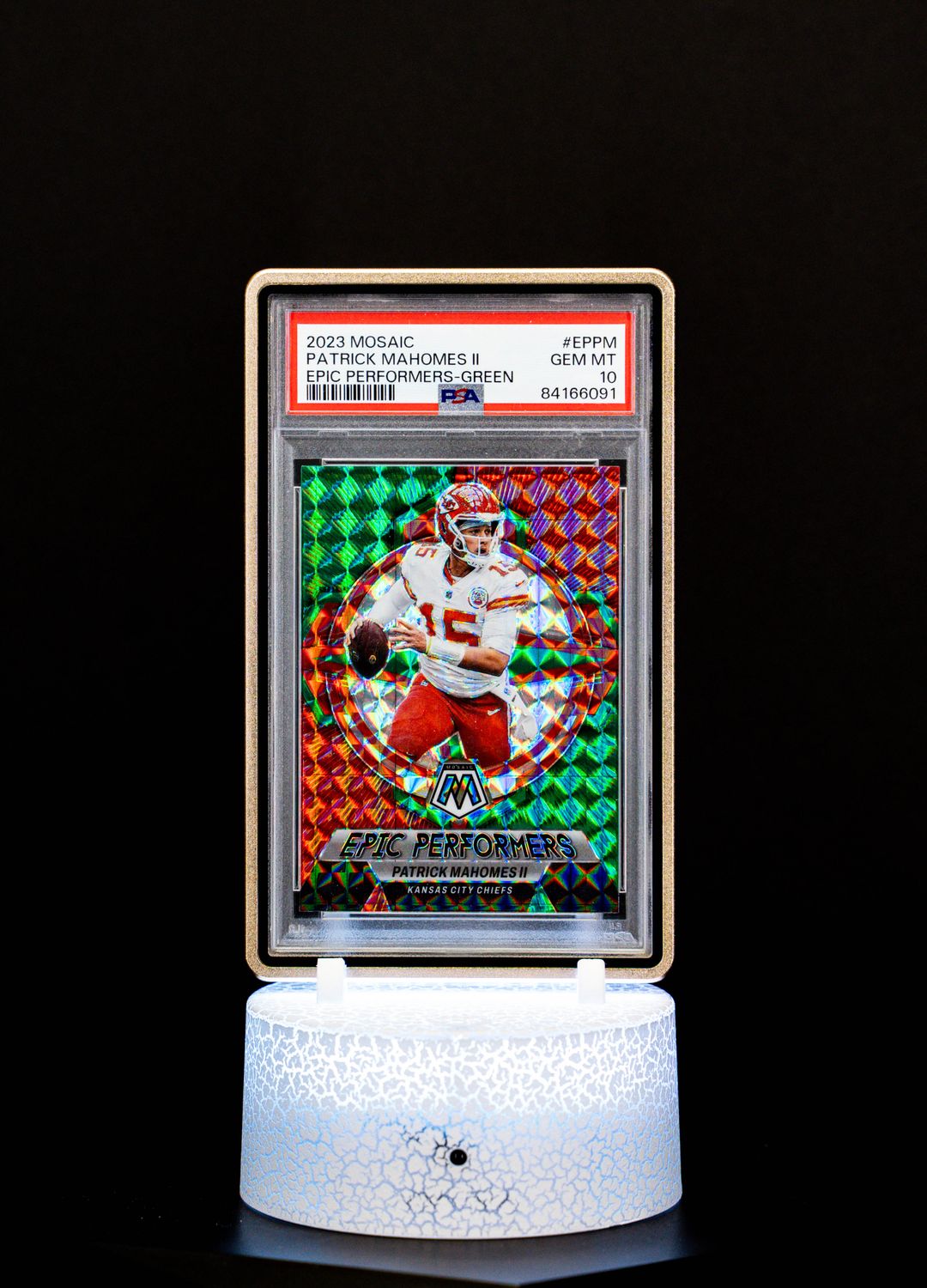 2023 Mosaic Epic Performers Green (NO AUTOGRAPH), Patrick Mahomes II #EPPM (PSA GEM MT 10 PSA: #84166091)