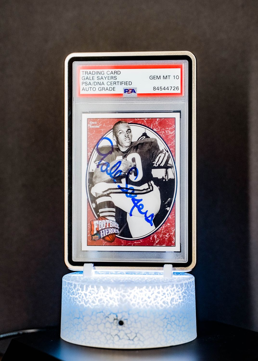 2008 Upper Deck Football Heroes Gale Sayers #244 PSA GEM MT 10, Auto 10