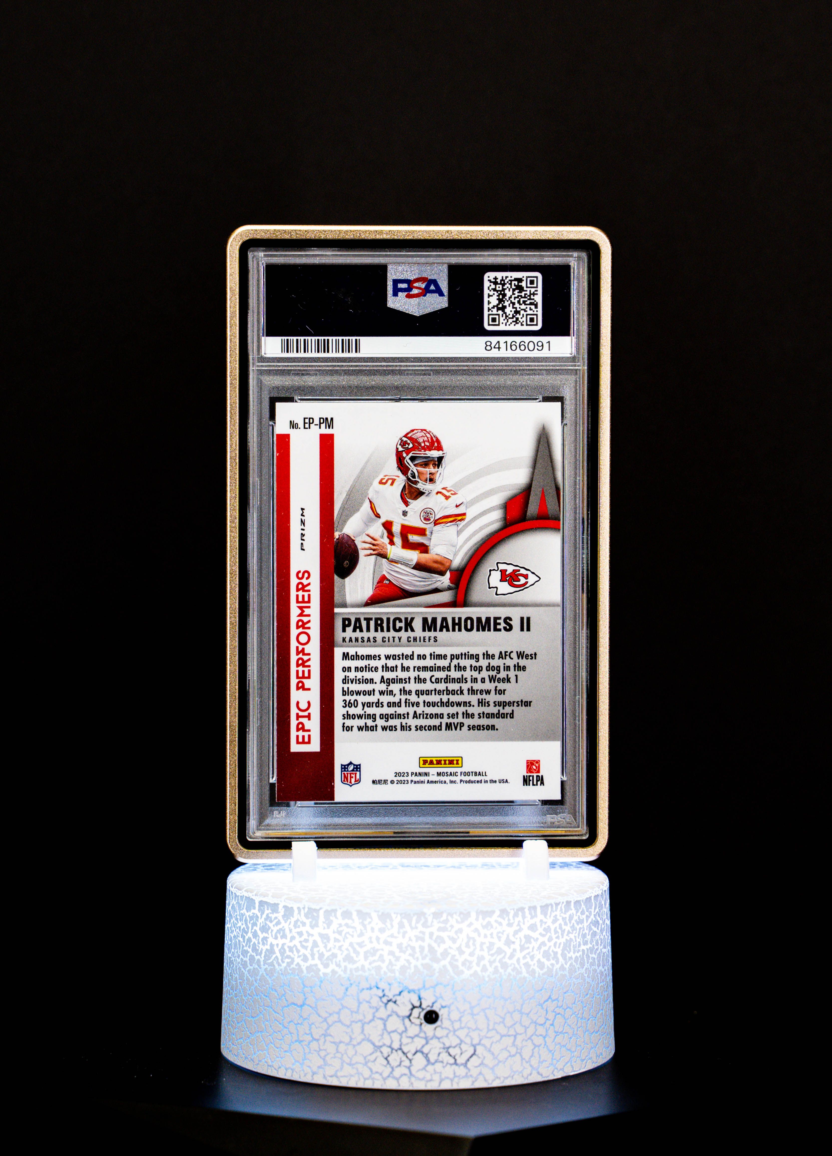 2023 Mosaic Epic Performers Green (NO AUTOGRAPH), Patrick Mahomes II #EPPM (PSA GEM MT 10 PSA: #84166091)